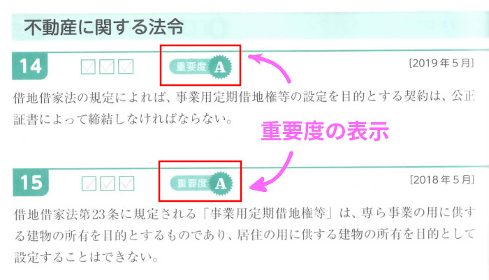 不動産の「問14,問15 不動産に関する法令」