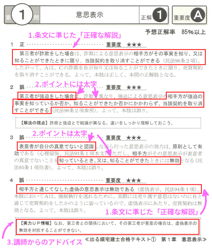 第1回 「問1 意思表示」解説